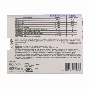 Laringosept Blue pastile, comprimate de supt (Farmavit Nature) 12  tablete