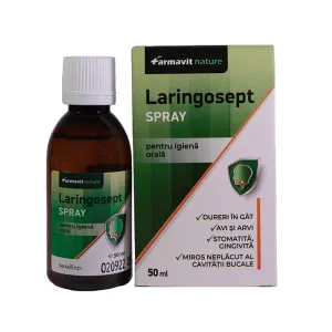 Ларингосепт, спрей-антисептик при болях в горле (Laringosept, Farmavit Nature) 50 мл