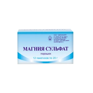 Магния сульфат, порошок (Sulfat de magneziu, Depofarm) 20 г №12