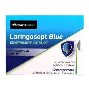 Laringosept Blue pastile, comprimate de supt (Farmavit Nature) 12  tablete