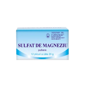Магния сульфат, порошок (Sulfat de magneziu, Depofarm) 20 г - 1 пакетик