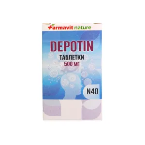 Depotin, for mental disorders in children (Depotin, Farmavit Nature) 40 tab. 500 mg